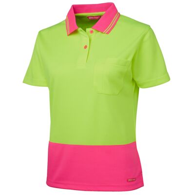  JBs Wear Ladies Hi Vis S/S Comfort Polo (D) Thumbnail